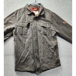 Legendary Whitetails Journeyman Flannel Lined Shirt Jacket Gray Mens Med